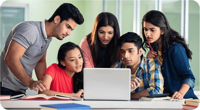 Students collaborating during a CADD Centre training session